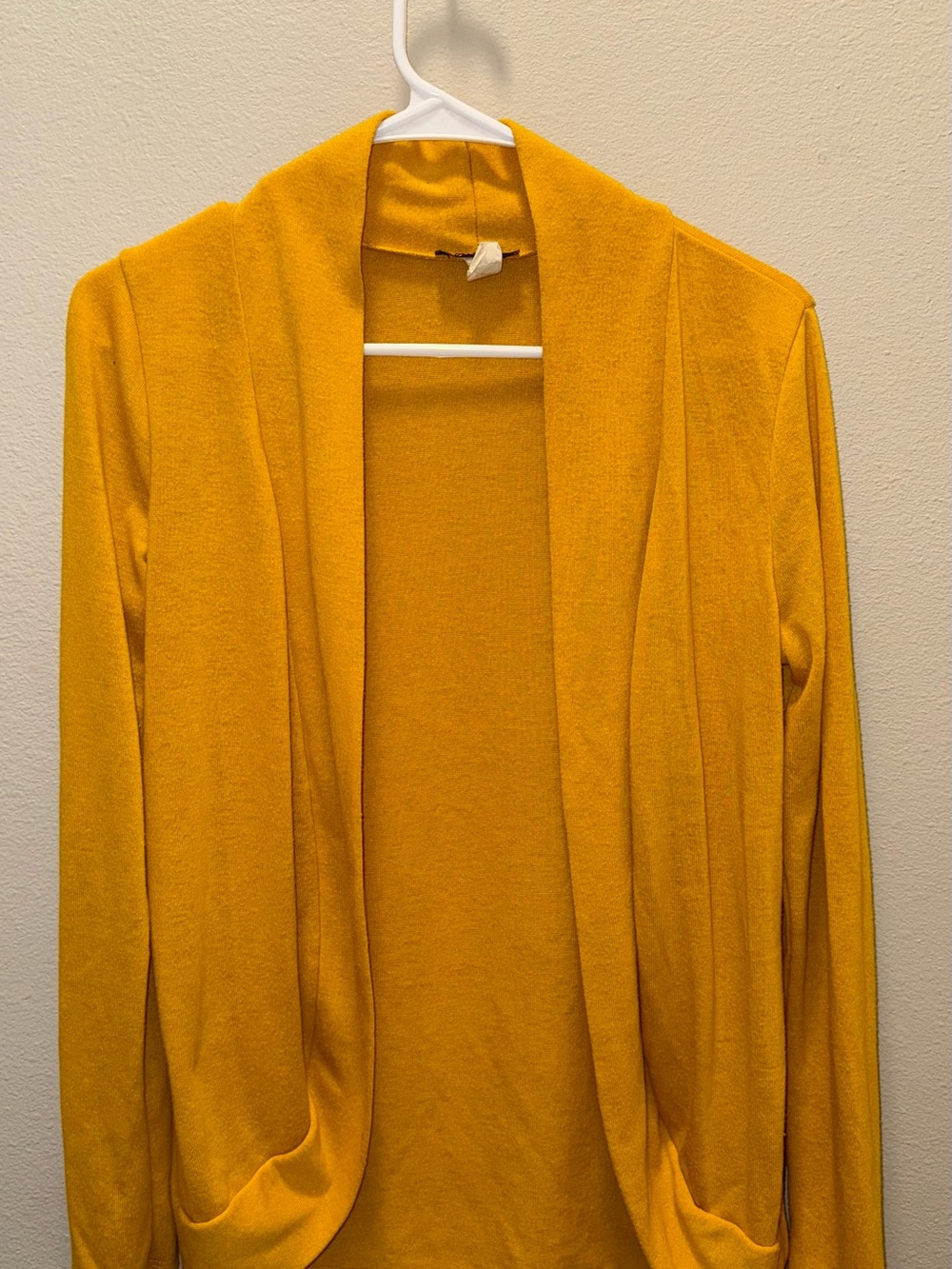 Skies Are Blue-  Mustard yellow Open-Front Cardigan- Size M